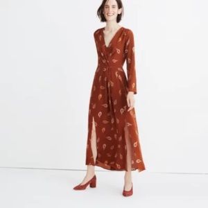 Madewell Feather Print Maxi Dress Size 0